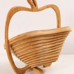 Zusammenklappbarer Obstkorb aus Bambus, 30x26x14 cm, Landhausstil, Mehrzweck-Aufbewahrungskorb