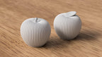 3D-gedruckter Deko-Apfel mit Rillen-Design, 81 mm x 77 mm, Herbstdekoration