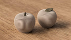 3D-gedruckter Deko-Apfel mit Rillen-Design, 81 mm x 77 mm, Herbstdekoration