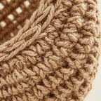 Hängender Obstnetzbeutel aus Baumwollseil, Boho-Aufbewahrung für Obst und Gemüse, 1er oder 3er-Pack, Braun/Khaki/Weiß/Naturleinen