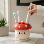 Pilzförmiger Zahnbürstenhalter, 3D-gedruckter Kawaii-Badezimmer-Organizer