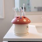 Pilzförmiger Zahnbürstenhalter, 3D-gedruckter Kawaii-Badezimmer-Organizer