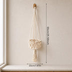 Makramee Hängender Obstkorb Wandaufbewahrung Baumwollseil Küchenorganizer Boho Landhausstil