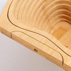 Zusammenklappbarer Obstkorb aus Bambus, 30x26x14 cm, Landhausstil, Mehrzweck-Aufbewahrungskorb