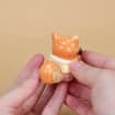 Keramik Eichhörnchen Tortenaufsatz mit Kerzenhalter, Natur Themen Kuchen Dekoration, Orange