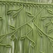 Makramee-Blatt-Fenstervorhang, Boho Fensterdekoration, 100x90 cm, Cremeweiß